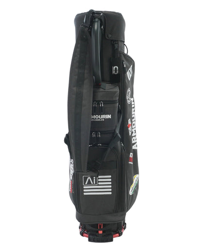[ARMOURIN アーマーイン] ゴルフ キャディバッグ ワインカラーフレーム スタンド式 8.5型 グッドデザイン賞受賞 AFOシステム搭載 刺繍モデル 軽量