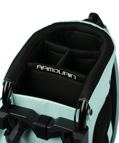 [ARMOURIN アーマーイン] ゴルフ キャディバッグ ブラックフレーム スタンド式 スタンダードモデル 9.0型 2026年最新 マグネットポケットモデル AFOシステム搭載 軽量