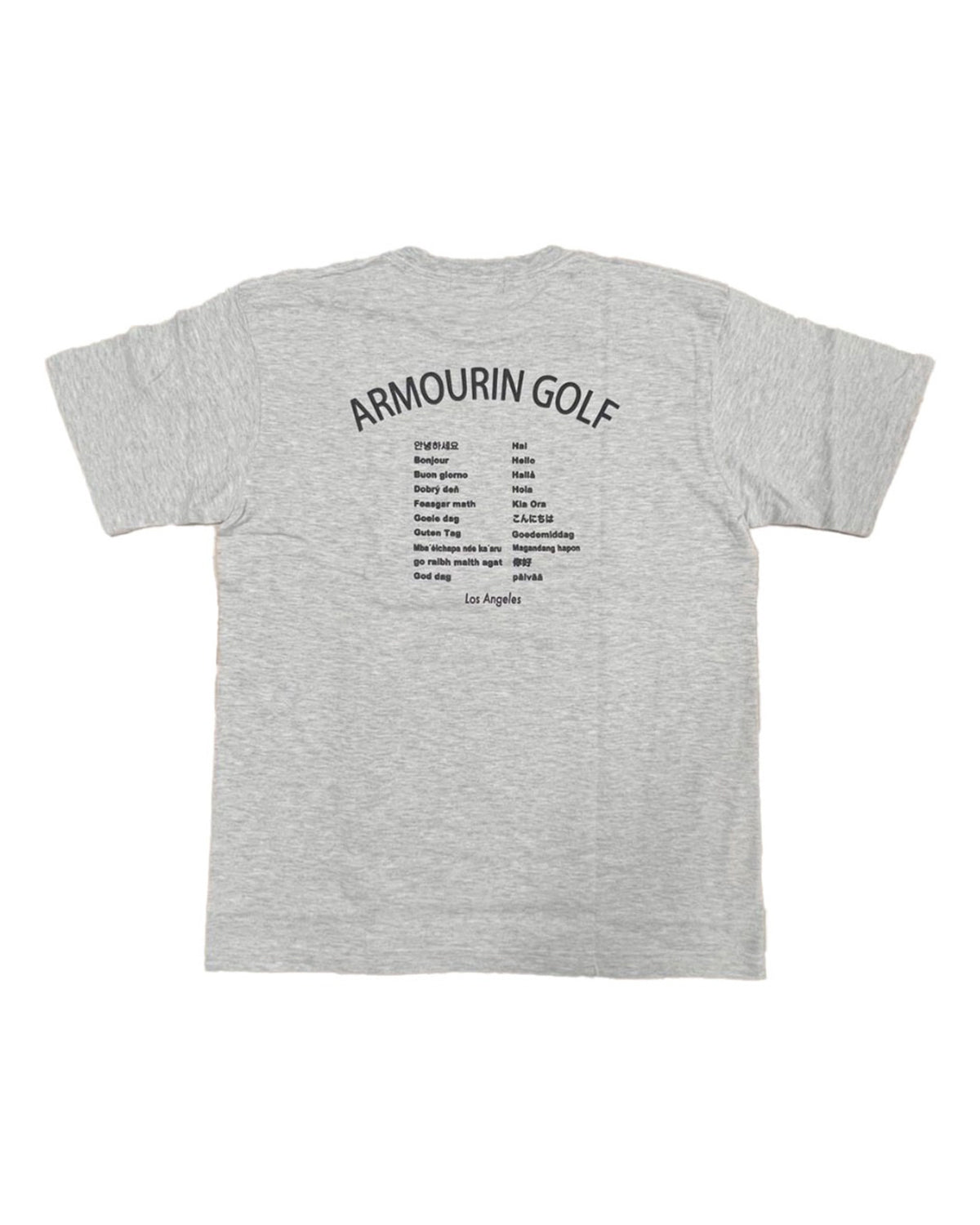 [ARMOURIN アーマーイン] メンズ ゴルフ Tシャツ ワールド デザイン バックプリント 半袖 日本製