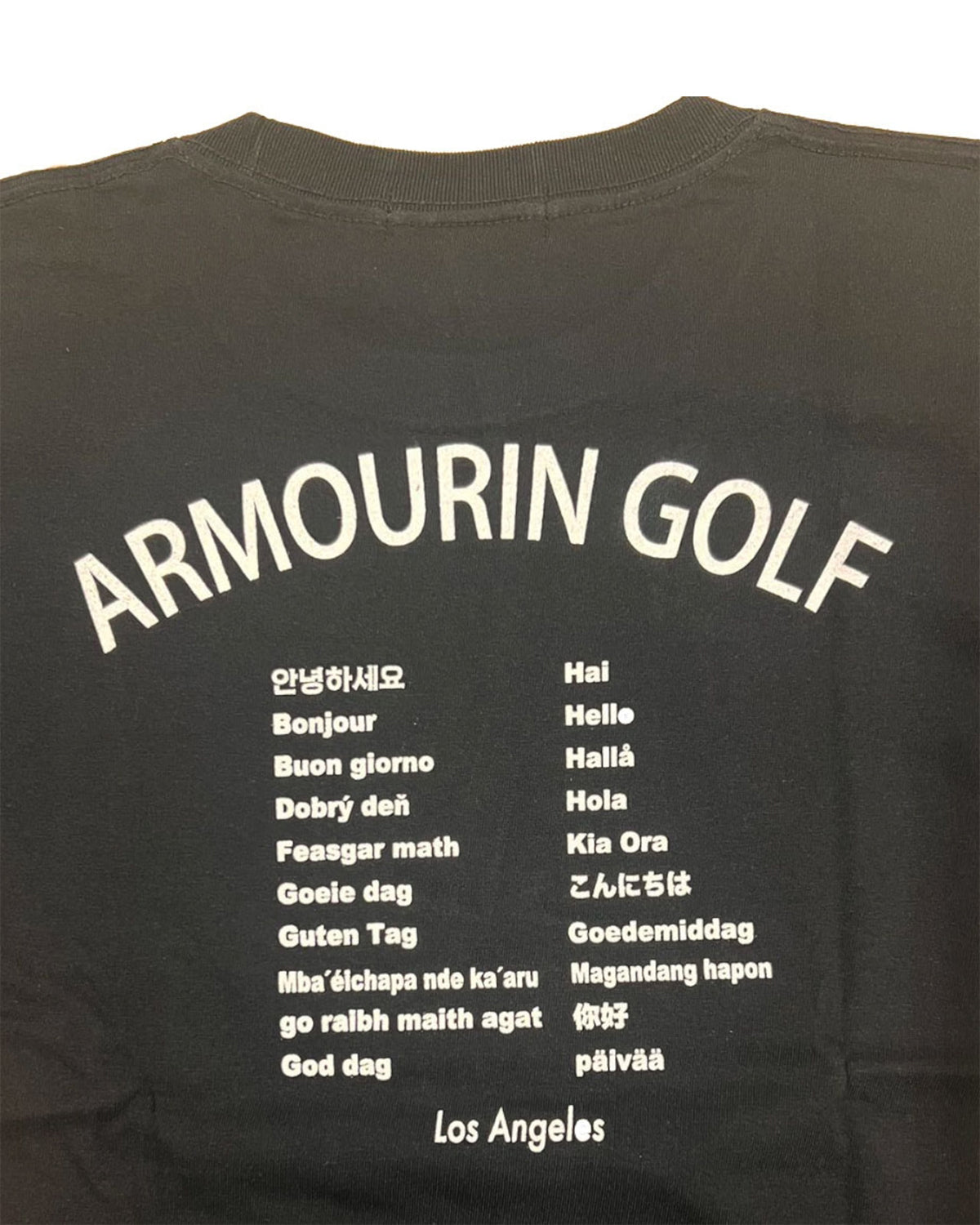 [ARMOURIN アーマーイン] メンズ ゴルフ Tシャツ ワールド デザイン バックプリント 半袖 日本製