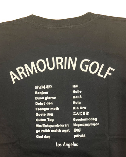 [ARMOURIN アーマーイン] メンズ ゴルフ Tシャツ ワールド デザイン バックプリント 半袖 日本製