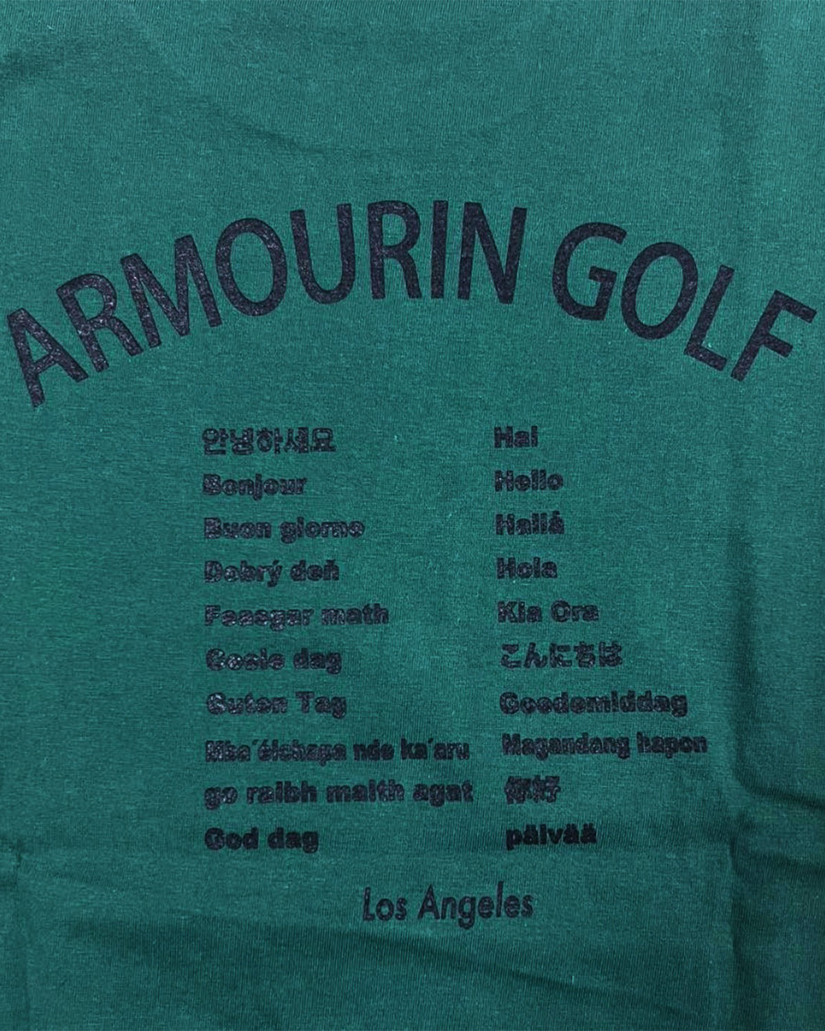 [ARMOURIN アーマーイン] メンズ ゴルフ Tシャツ ワールド デザイン バックプリント 半袖 日本製