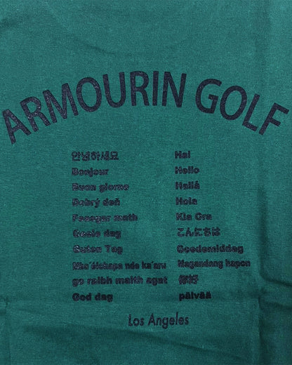 [ARMOURIN アーマーイン] メンズ ゴルフ Tシャツ ワールド デザイン バックプリント 半袖 日本製
