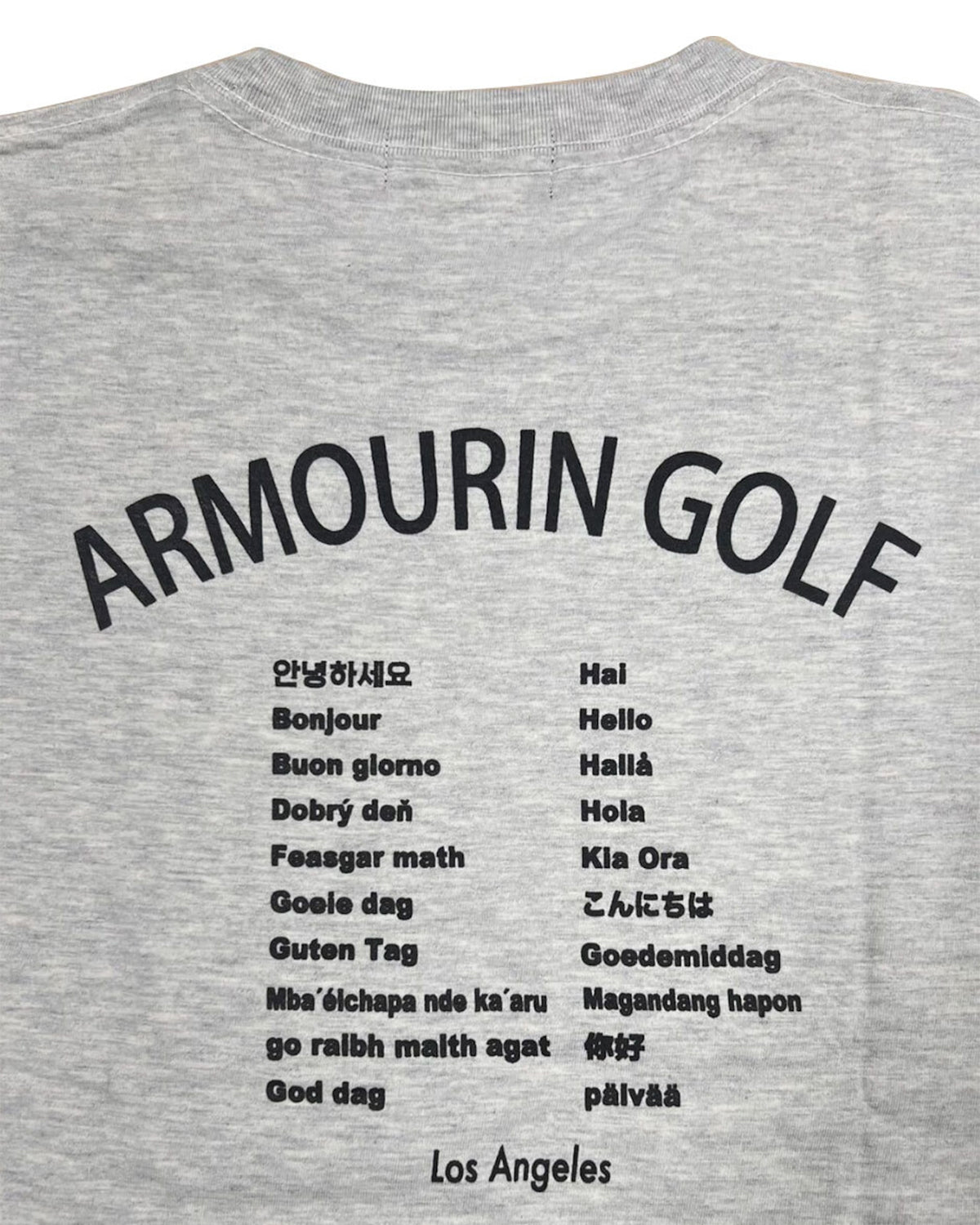 [ARMOURIN アーマーイン] メンズ ゴルフ Tシャツ ワールド デザイン バックプリント 半袖 日本製