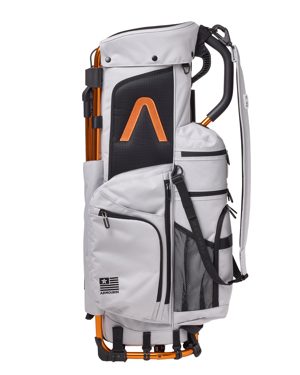 ARMOURIN アーマーイン] ゴルフ キャディバッグ オレンジフレーム