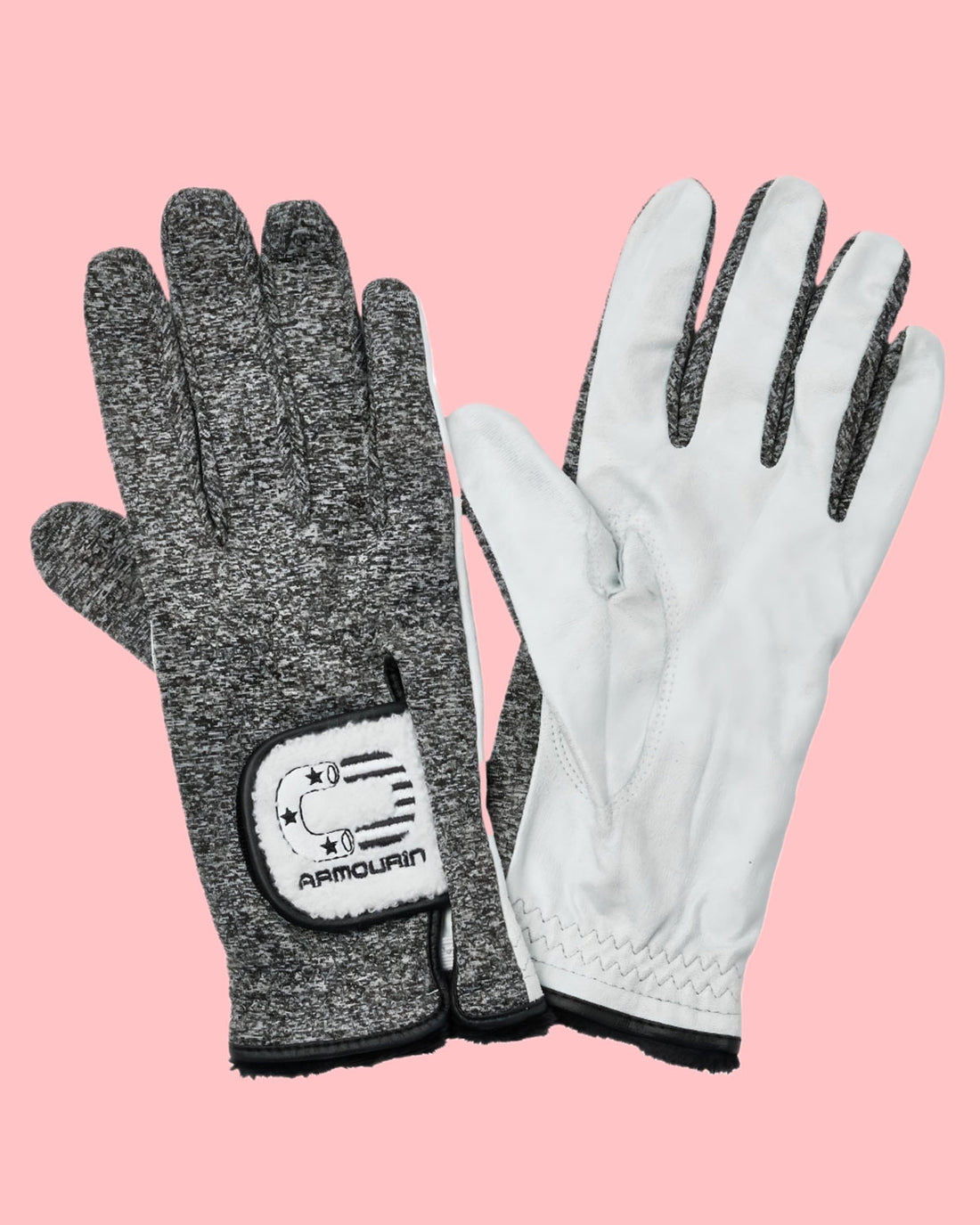 [ARMOURIN アーマーイン] レディース 防寒 ゴルフグローブ 両手用 冬用 裏起毛 保温 グリップ力 ウォームグローブ