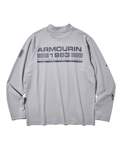 [ARMOURIN アーマーイン] メンズ ゴルフ モックネック シャツ 長袖 Primeflex 吸湿速乾 UVカット ストレッチ インナー 日本製生地