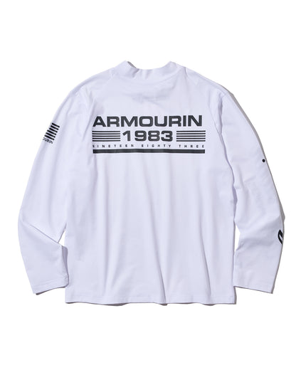[ARMOURIN アーマーイン] メンズ ゴルフ モックネック シャツ 長袖 Primeflex 吸湿速乾 UVカット ストレッチ インナー 日本製生地