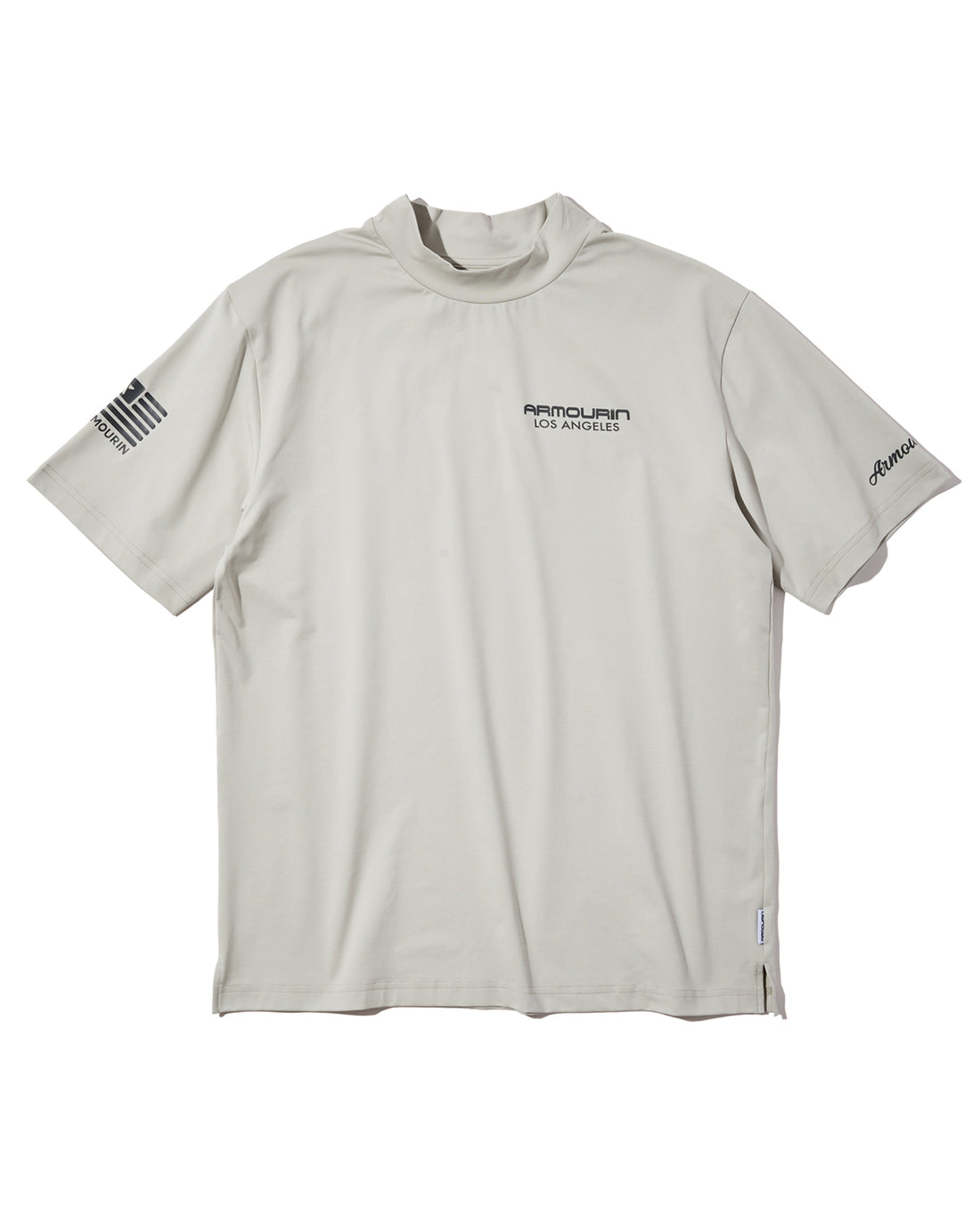 [ARMOURIN アーマーイン] メンズ ゴルフ モックネック シャツ Primeflex 吸湿速乾 UVカット ストレッチ スプリットラグラン 日本製生地
