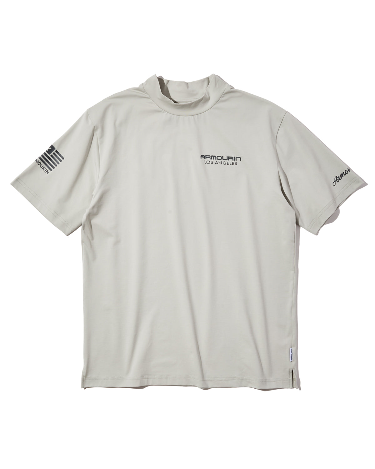 [ARMOURIN アーマーイン] メンズ ゴルフ モックネック シャツ Primeflex 吸湿速乾 UVカット ストレッチ スプリットラグラン 日本製生地