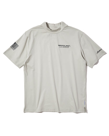 [ARMOURIN アーマーイン] メンズ ゴルフ モックネック シャツ Primeflex 吸湿速乾 UVカット ストレッチ スプリットラグラン 日本製生地