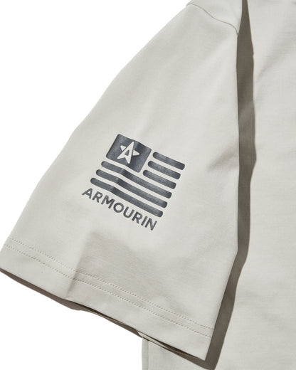 [ARMOURIN アーマーイン] メンズ ゴルフ モックネック シャツ Primeflex 吸湿速乾 UVカット ストレッチ スプリットラグラン 日本製生地