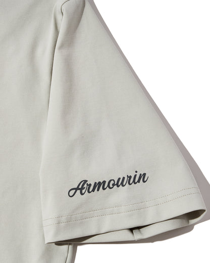 [ARMOURIN アーマーイン] メンズ ゴルフ モックネック シャツ Primeflex 吸湿速乾 UVカット ストレッチ スプリットラグラン 日本製生地