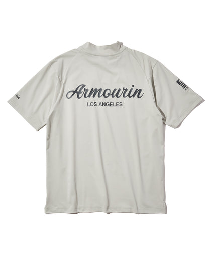 [ARMOURIN アーマーイン] メンズ ゴルフ モックネック シャツ Primeflex 吸湿速乾 UVカット ストレッチ スプリットラグラン 日本製生地