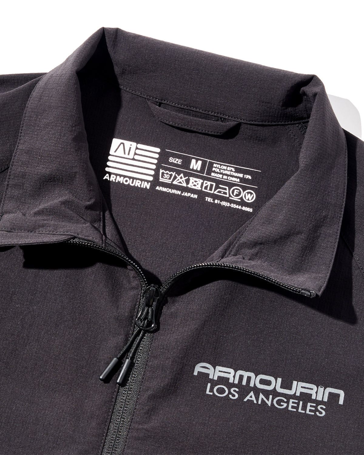 [ARMOURIN アーマーイン] メンズ ゴルフ ブルゾン スタンドカラー 撥水 ストレッチ 耐久 軽量 ウォッシャブル 日本製生地