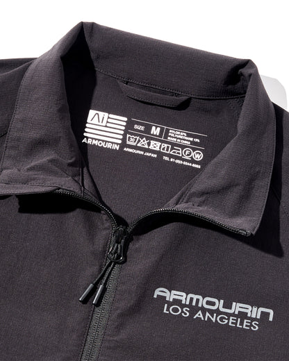 [ARMOURIN アーマーイン] メンズ ゴルフ ブルゾン スタンドカラー 撥水 ストレッチ 耐久 軽量 ウォッシャブル 日本製生地