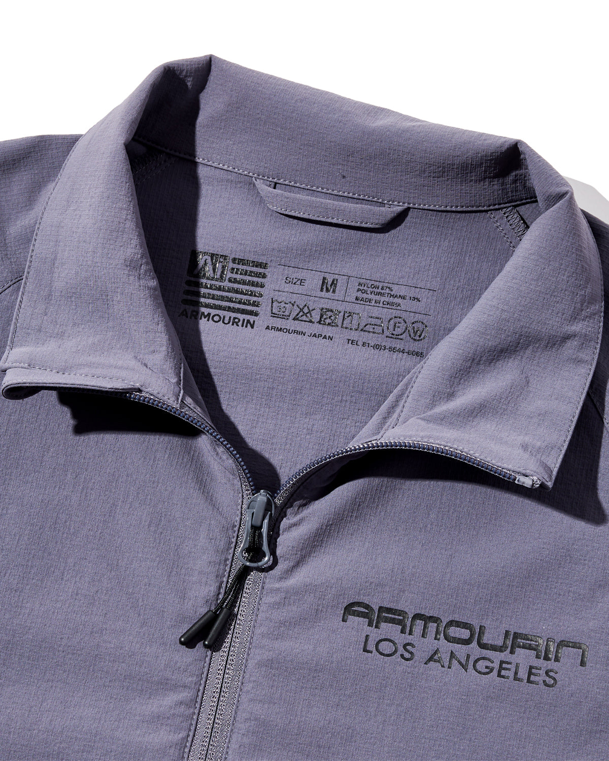 [ARMOURIN アーマーイン] メンズ ゴルフ ブルゾン スタンドカラー 撥水 ストレッチ 耐久 軽量 ウォッシャブル 日本製生地