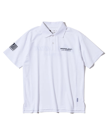 [ARMOURIN アーマーイン] メンズ ゴルフ ポロシャツ 吸湿速乾 UVカット ストレッチ スプリットラグラン 脇パネル 日本製生地