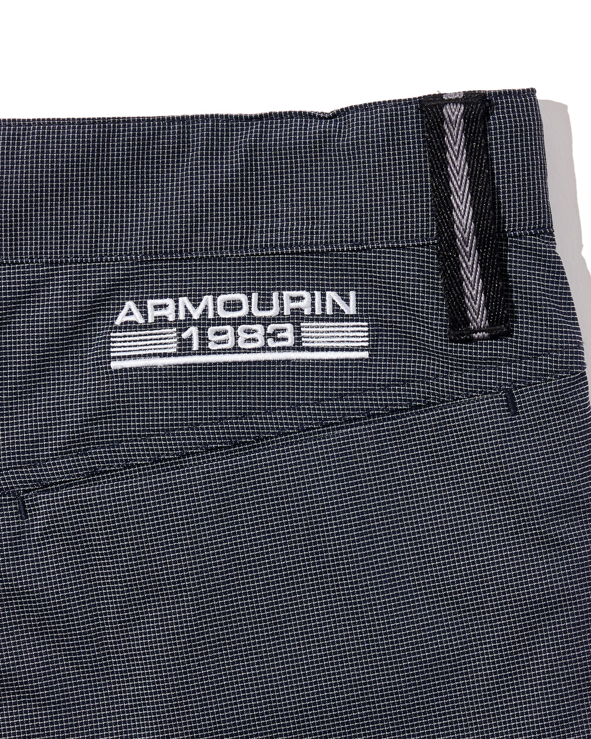 [ARMOURIN アーマーイン] メンズ ゴルフ ショートパンツ ピンチェック 接触冷感 防シワ ストレッチ 日本製生地