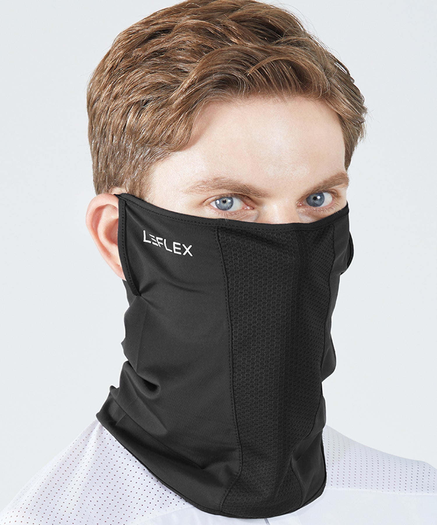 [LEFLEX ルフレックス] ゴルフ UVフェイスカバー 接触冷感 ネックカバー UVカット99.6％ 日焼け防止 フェイスマスク メンズ レディース