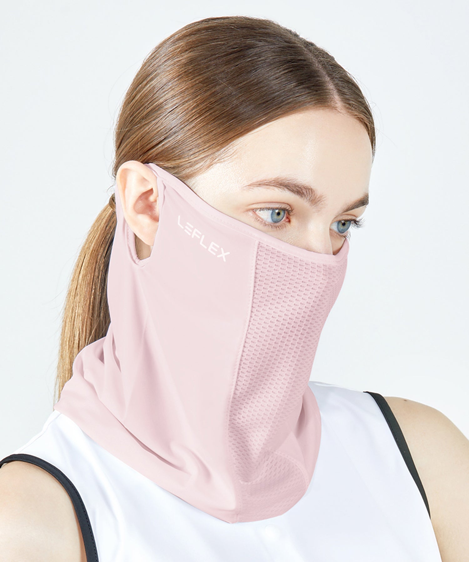 [LEFLEX ルフレックス] ゴルフ UVフェイスカバー 接触冷感 ネックカバー UVカット99.6％ 日焼け防止 フェイスマスク メンズ レディース
