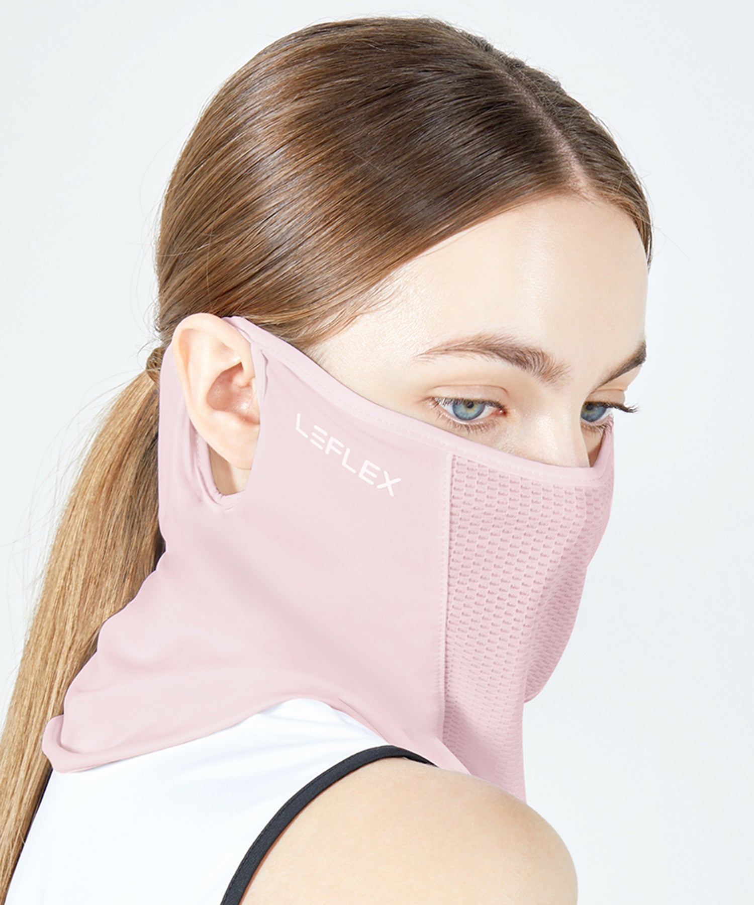 [LEFLEX ルフレックス] ゴルフ UVフェイスカバー 接触冷感 ネックカバー UVカット99.6％ 日焼け防止 フェイスマスク メンズ レディース