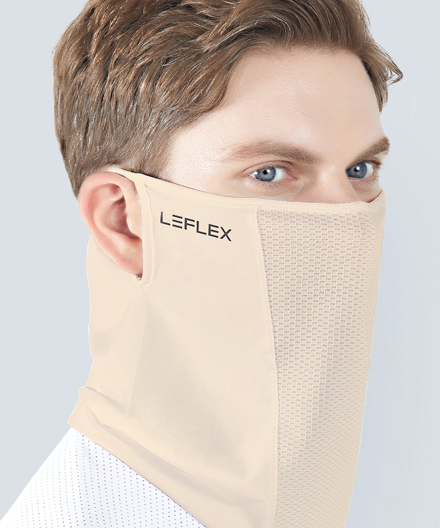 [LEFLEX ルフレックス] ゴルフ UVフェイスカバー 接触冷感 ネックカバー UVカット99.6％ 日焼け防止 フェイスマスク メンズ レディース