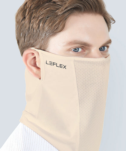 [LEFLEX ルフレックス] ゴルフ UVフェイスカバー 接触冷感 ネックカバー UVカット99.6％ 日焼け防止 フェイスマスク メンズ レディース