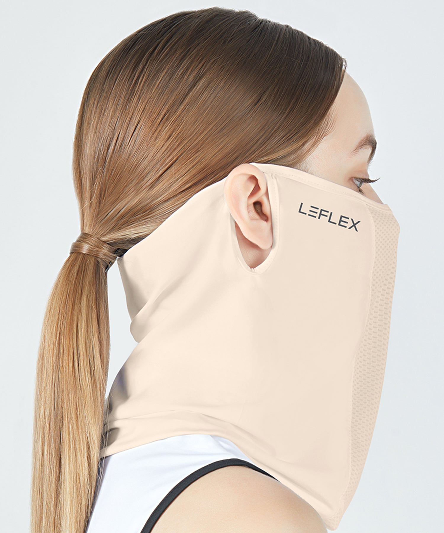 [LEFLEX ルフレックス] ゴルフ UVフェイスカバー 接触冷感 ネックカバー UVカット99.6％ 日焼け防止 フェイスマスク メンズ レディース