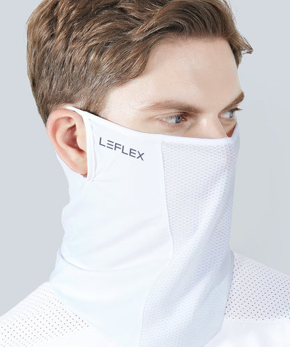 [LEFLEX ルフレックス] ゴルフ UVフェイスカバー 接触冷感 ネックカバー UVカット99.6％ 日焼け防止 フェイスマスク メンズ レディース