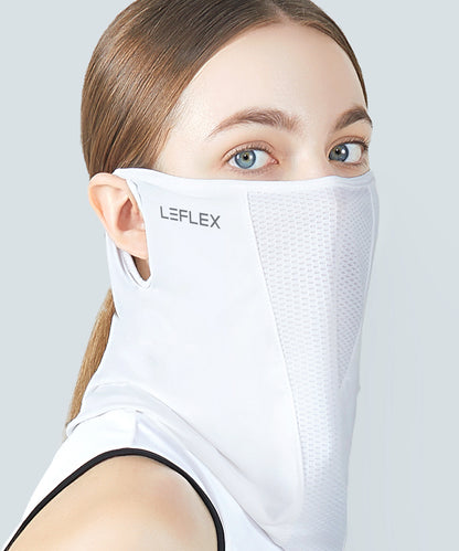 [LEFLEX ルフレックス] ゴルフ UVフェイスカバー 接触冷感 ネックカバー UVカット99.6％ 日焼け防止 フェイスマスク メンズ レディース