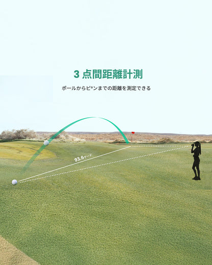 [MILESEEY マイルシー] ゴルフ レーザー距離計 0.1秒高速測定 OLEDディスプレイ スロープ機能 競技対応 IP65防水 軽量 2025年モデル