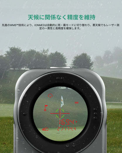 [MILESEEY マイルシー] ゴルフ レーザー距離計 0.1秒高速測定 OLEDディスプレイ スロープ機能 競技対応 IP65防水 軽量 2025年モデル