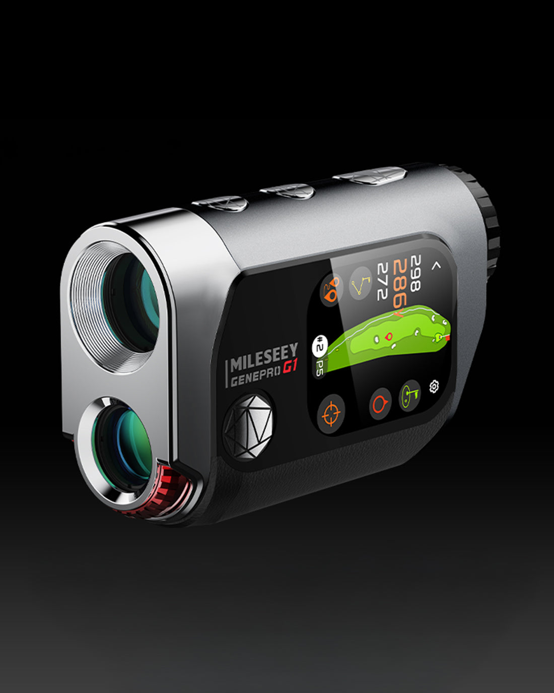 [MILESEEY マイルシー] GPS搭載 レーザー距離計 GENE PRO G1 AMOLEDタッチスクリーン 0.1秒高速測定 スロープ機能 競技対応 ハイブリッドモデル 2025年モデル