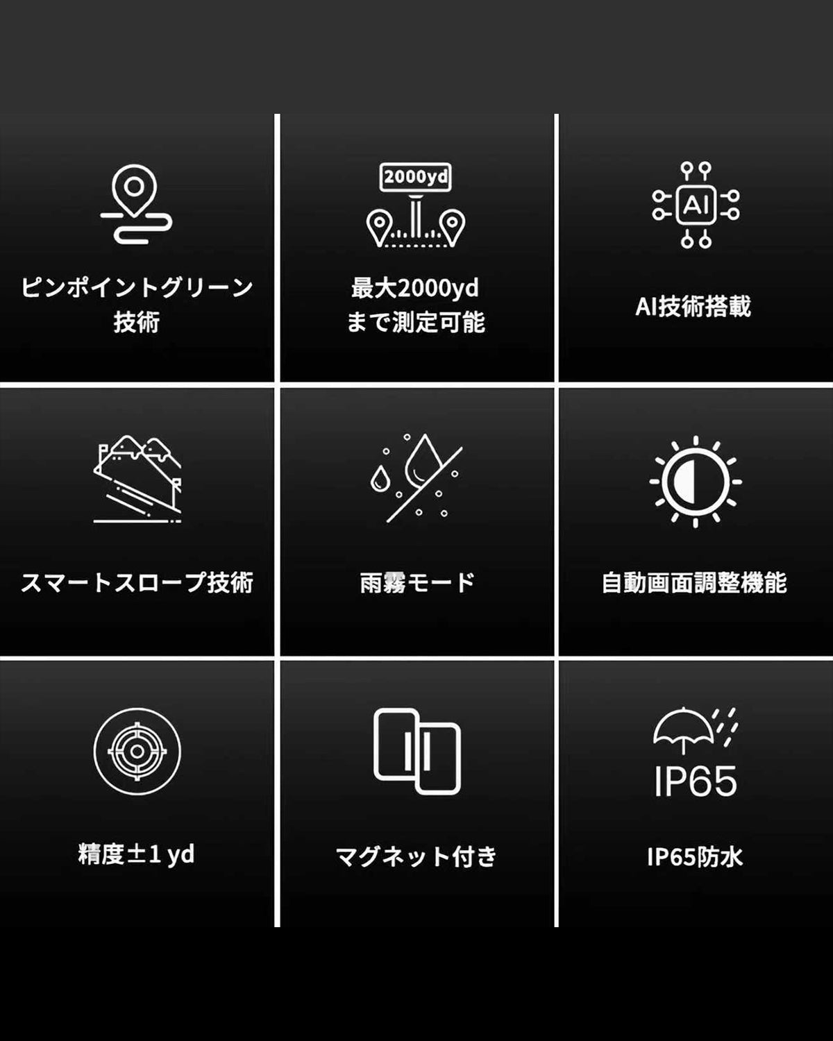 [MILESEEY マイルシー] AI搭載 ゴルフ レーザー距離計 GENE PRO S1 0.1秒高速測定 OLEDディスプレイ 690ヤード スロープ機能 競技対応 2025年モデル