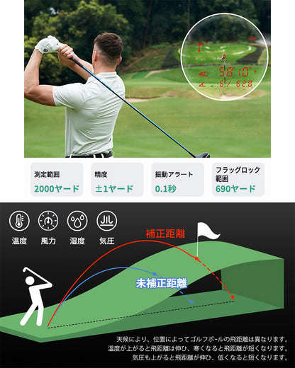 [MILESEEY マイルシー] AI搭載 ゴルフ レーザー距離計 GENE PRO S1 0.1秒高速測定 OLEDディスプレイ 690ヤード スロープ機能 競技対応 2025年モデル