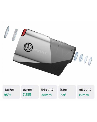[MILESEEY マイルシー] AI搭載 ゴルフ レーザー距離計 GENE PRO S1 0.1秒高速測定 OLEDディスプレイ 690ヤード スロープ機能 競技対応 2025年モデル